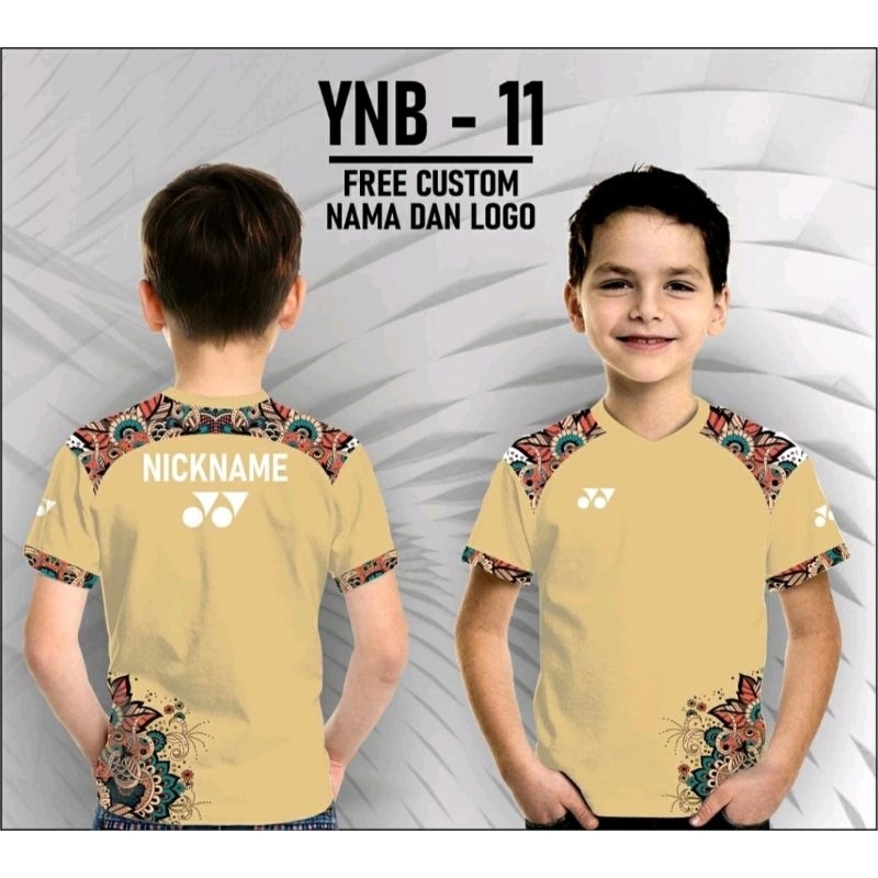 jersey badminton anak baju bulu tangkis kaos bulutangis yonex batik free custom