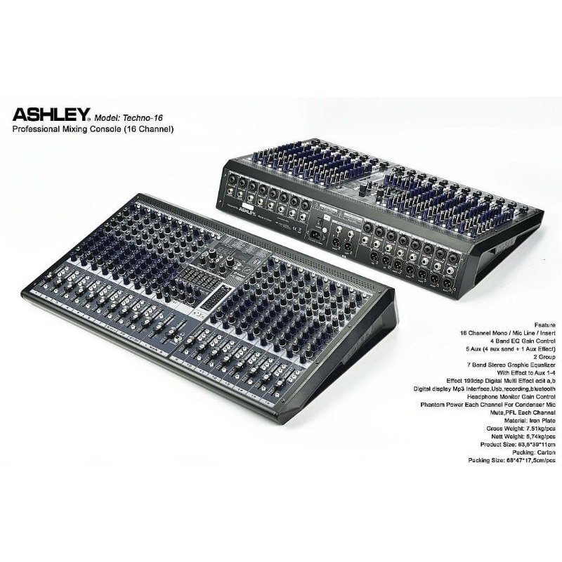 Ashley mixer 16ch TECHNO16