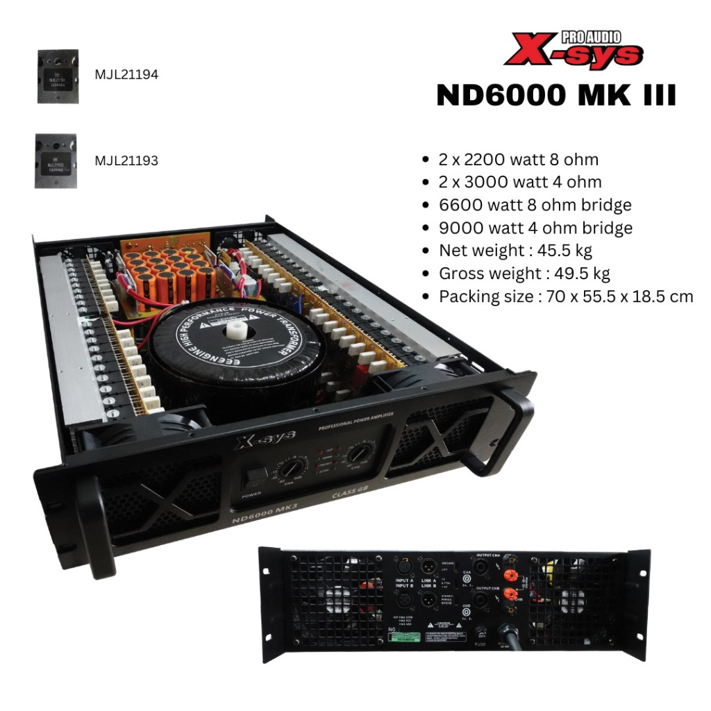 X-Sys Power Amplifier ND6000 MK III / ND 6000MK III/ND-6000 MK-III Original