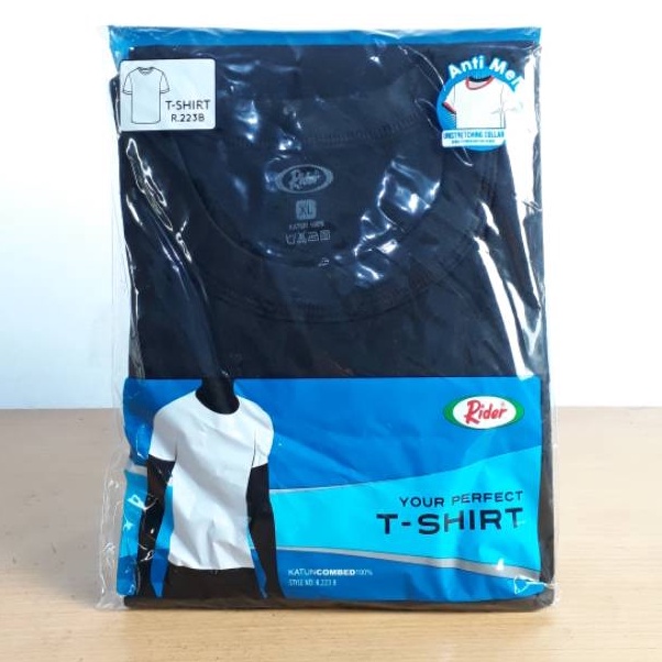 Borong Murah  KAOS OBLONG RIDER code R223 HITAM O NECK