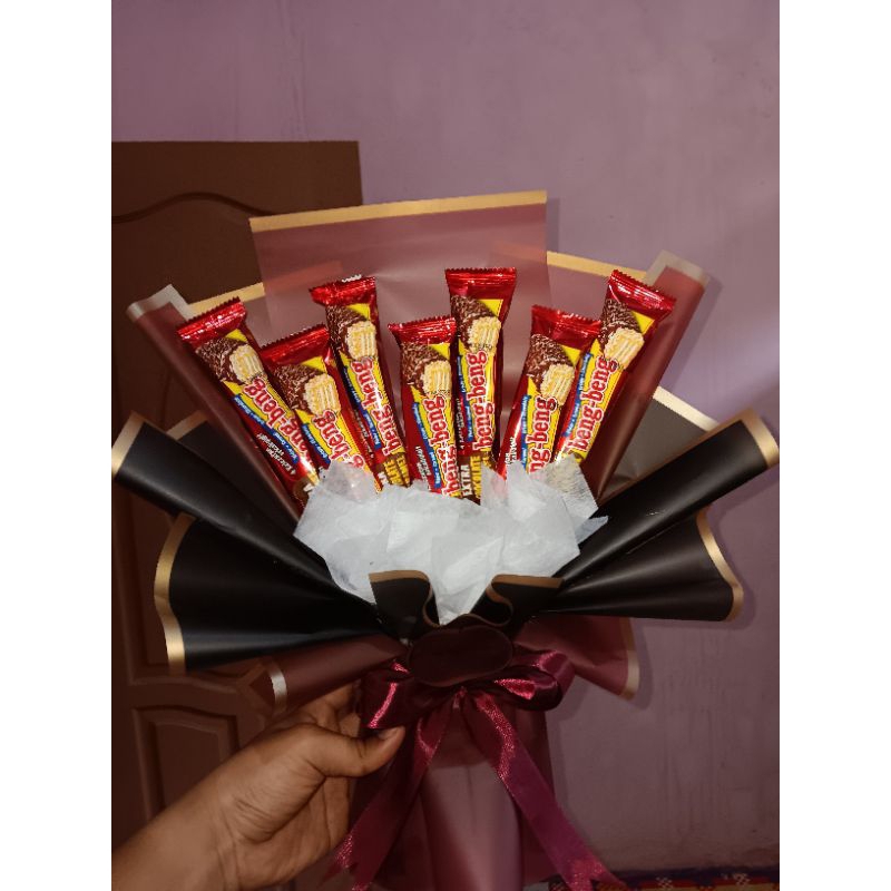 

Bouquet Snack bengbeng best seller + free kartu ucapan yah
