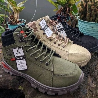 (ORIGINAL) Aerostreet Tactical Sepatu Boots Sneakers Gunung Touring Bikers Adventure Pria Wanita
