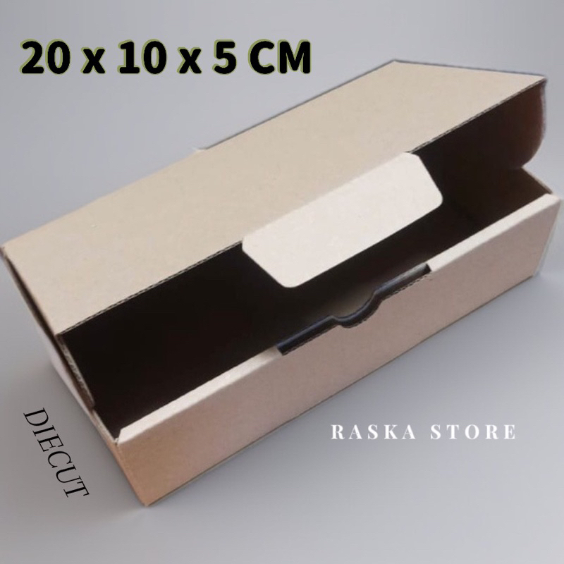 

Kardus Box Karton UK: 20x10x5 Cm Model DieCut