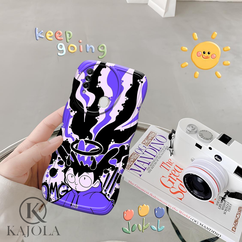 Case Gelombang OPPO A31 Motif Aesthetic Bahan Softcase silicon Lentur - Skin / Casing Handpone - Ces
