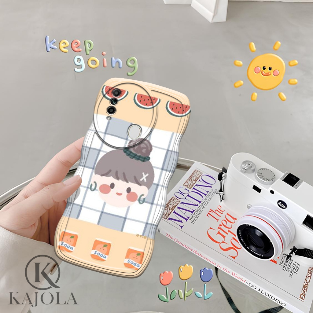 Case Gelombang OPPO A31 Motif Aesthetic Bahan Softcase silicon Lentur - Skin / Casing Handpone - Ces