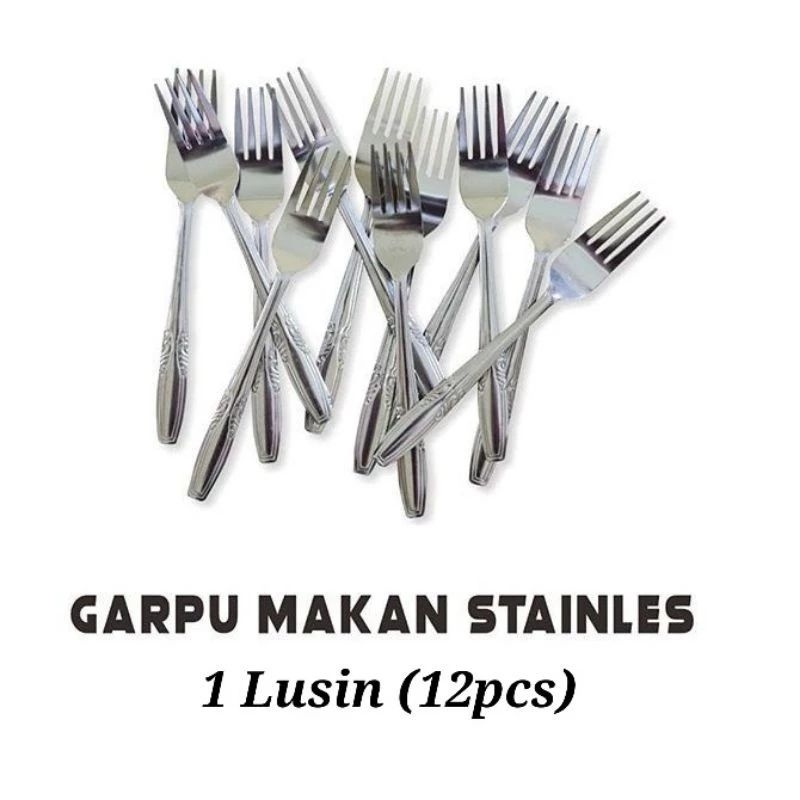 1 Lusin Garpu Makan Stainless