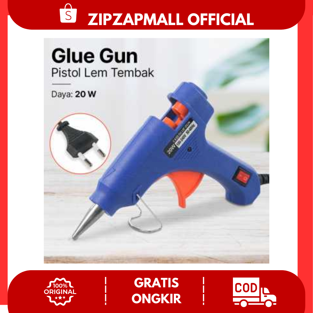 

Hot Melt Glue Gun Heating Tool Pistol Lem Tembak Panas 20W / Lem Tembak Bakar Cepat Panas Glue Gun stick Cair Lengket Refill / Alat Membakar Melelehkan Lem kantor Kerajinan Tangan Murah Original