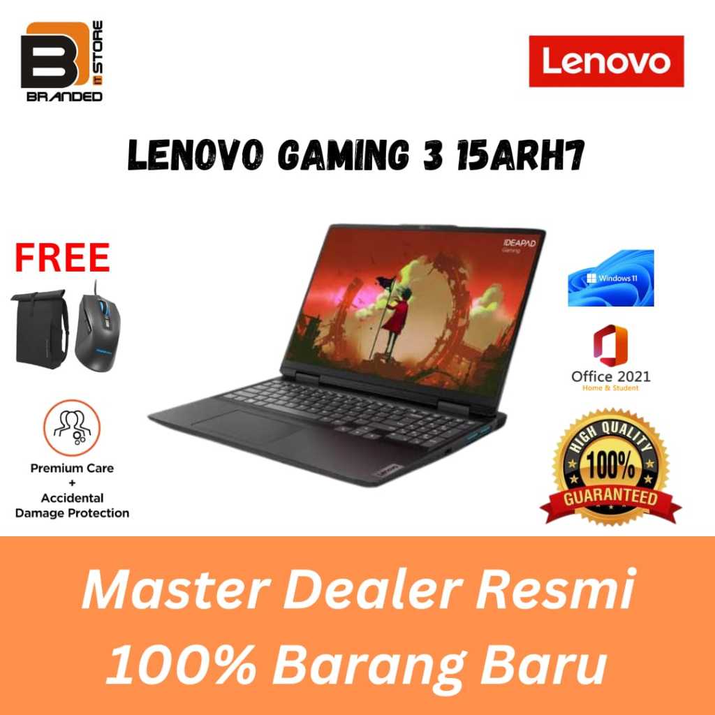 LAPTOP LENOVO IDEAPAD GAMING 3 15ARH7-JLID | R7-7735HS 8/512 RTX4050
