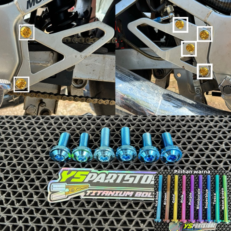 baut Titanium gr5 PNP underbone satria hiu original