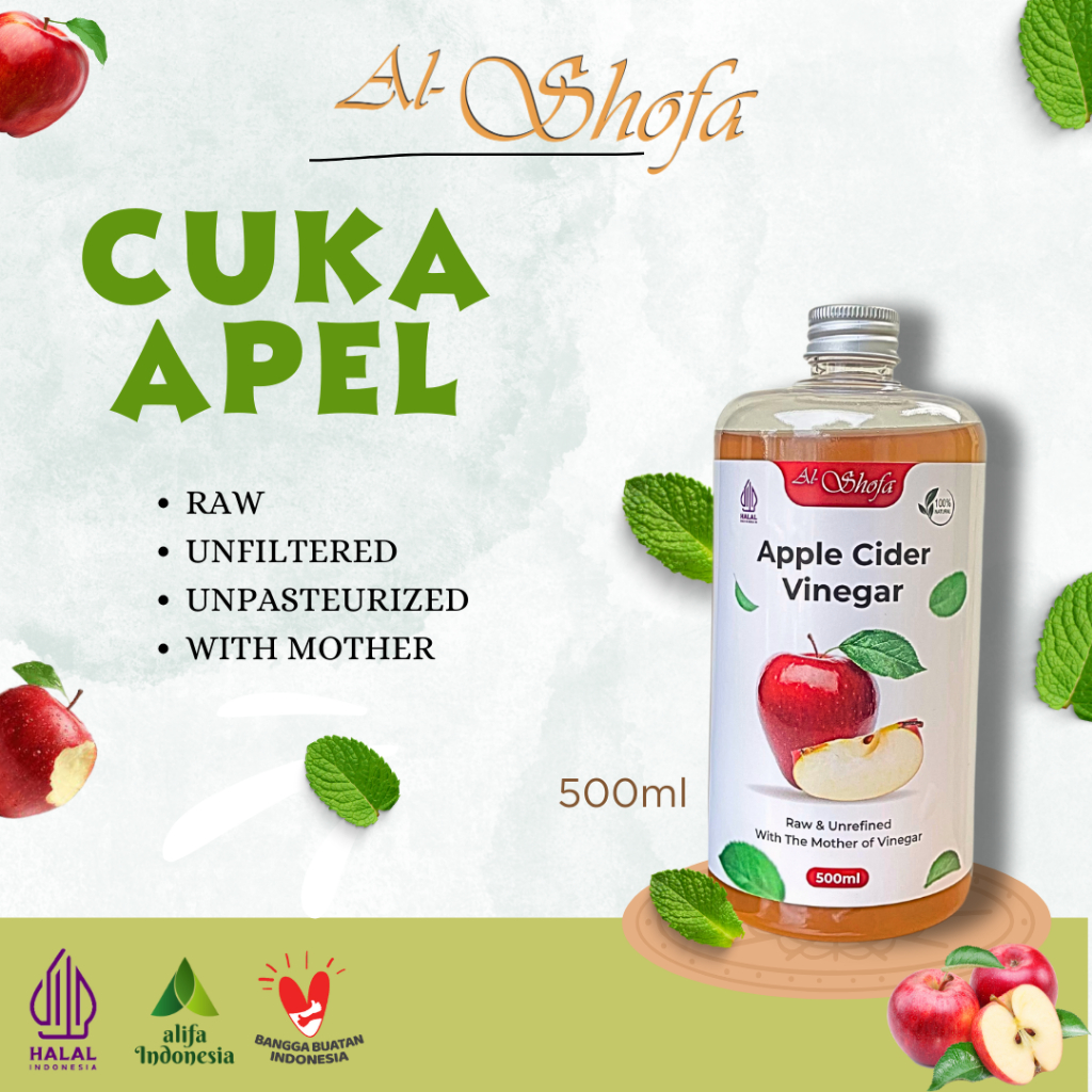 

Al Shofa Cuka Apel 500ml With Mother