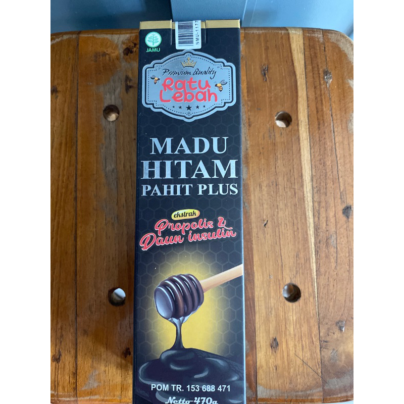 

madu hitam pahit plus ekstrak propolis dan daun insulin ratu lebah