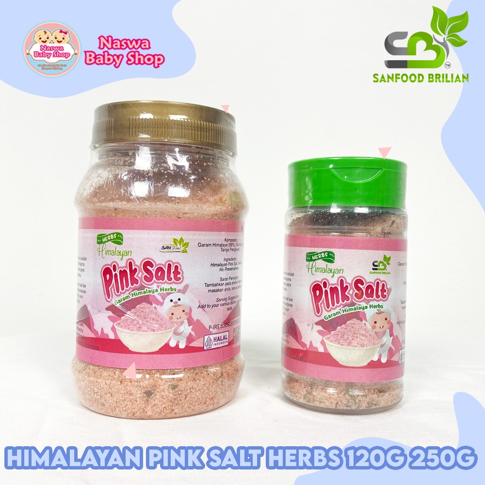 

Sanfood Garam Himalaya Pink Salt Herbs Bottle 120gr 250gr