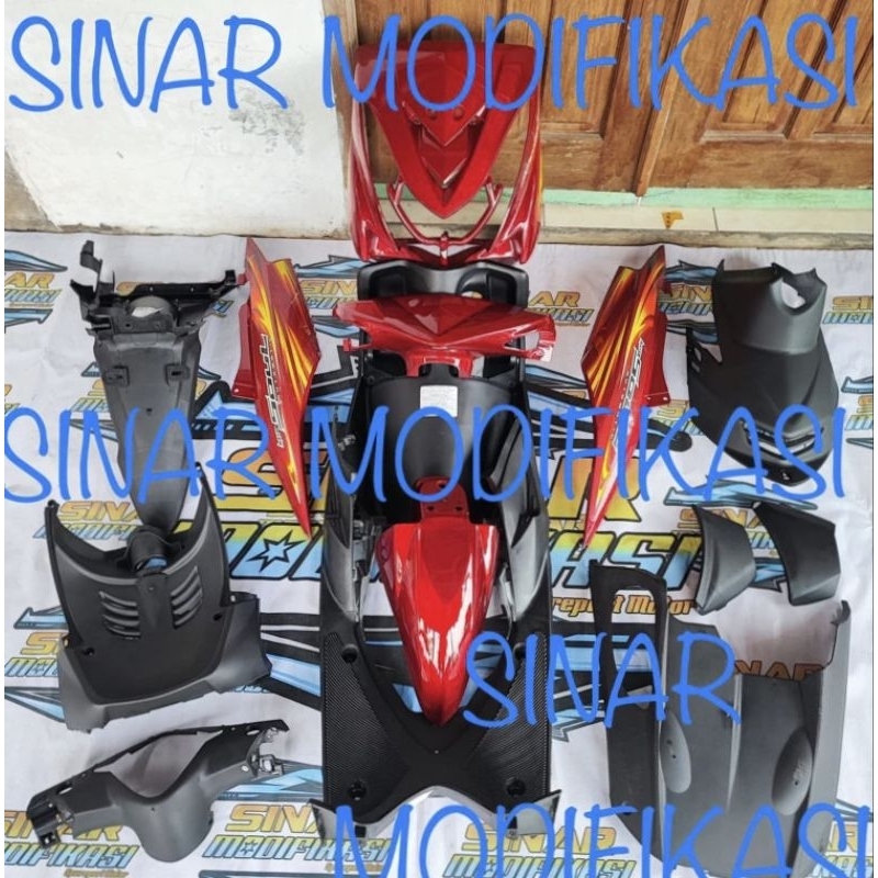 FULL BODY HALUS KASAR MIO SOUL KARBU PLUS STRIPING WARNA MERAH