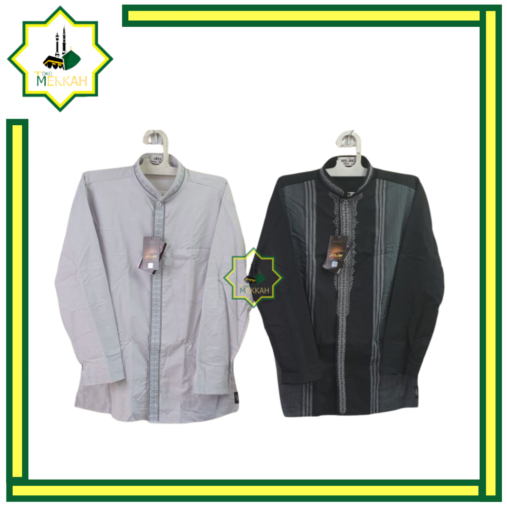 Baju Koko Atlas Elegant Premium | Baju Muslim Atlas | Bamus Atlas Elegant