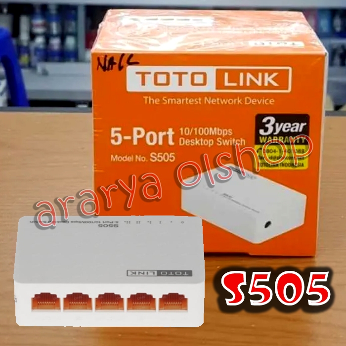Totolink S505 5-Port 10/100 Mbps BISA MODIF POE Desktop Switch Hub