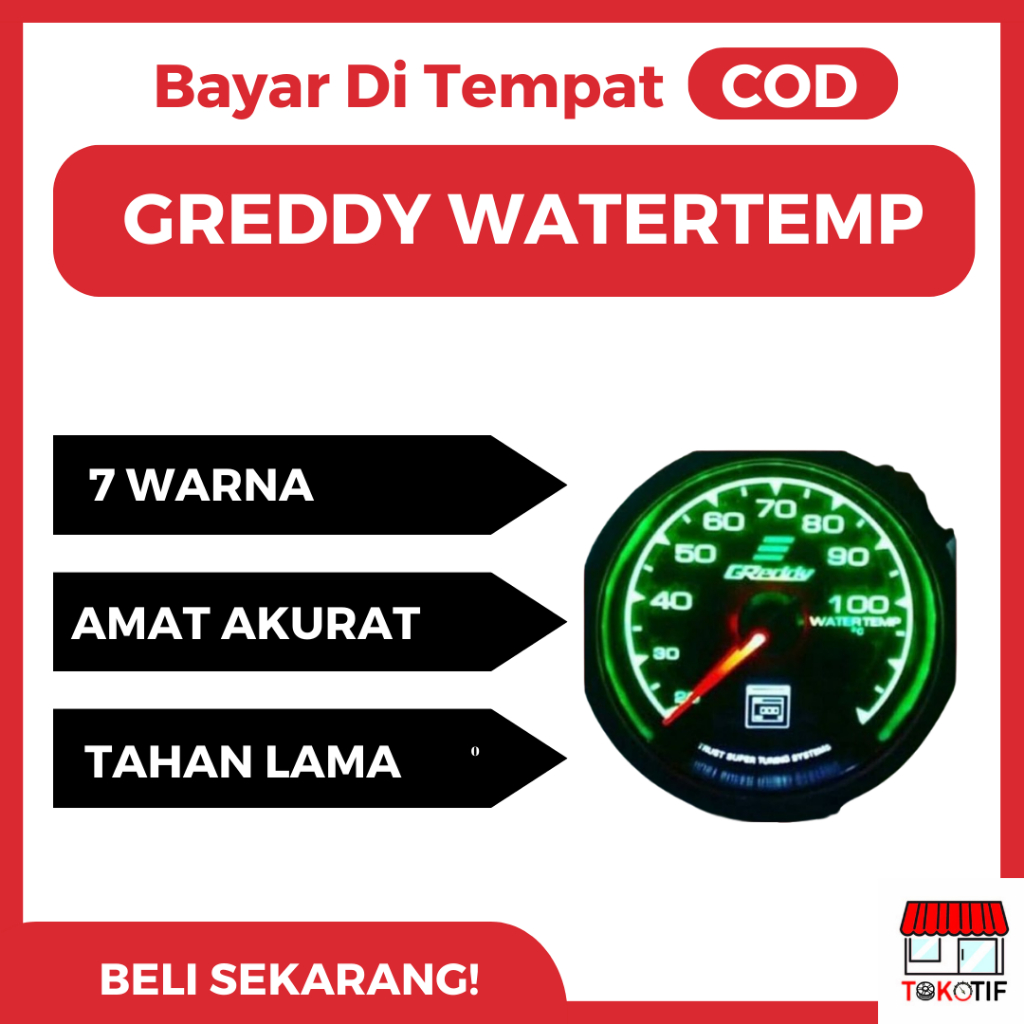 Tachometer Mobil Digital Greddy Watertemp Indikator Gauge Water Temp