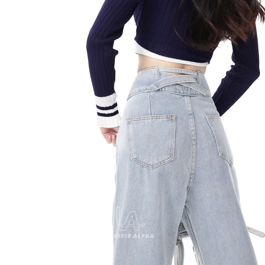 LA Otentik J23 Jeans HW Kulot Jeans Boyfriend Korea Celana Jeans Impor