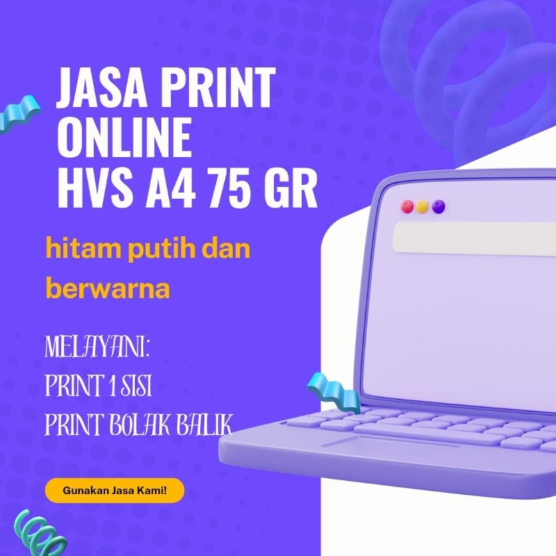 

jasa print kertas HVS A4 HITAM PUTIH | cetak file MURAH