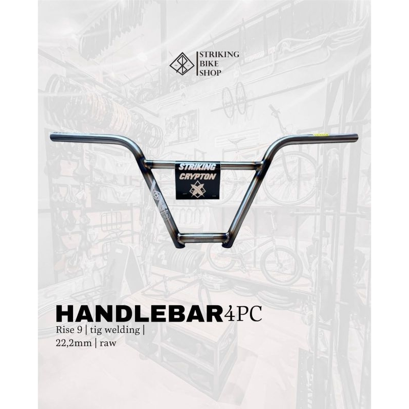 HANDLEBAR BAR STANG SEPEDA BMX CRYPTON 4pc