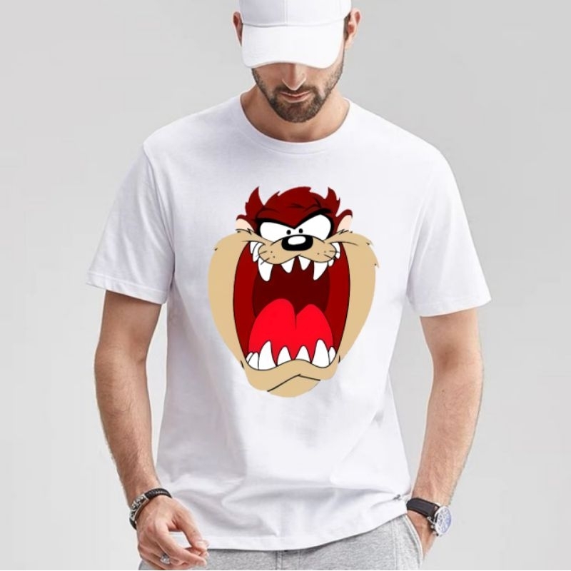 MG clothing Kaos distro premium cowok cewek gambar kartun anime Tazmania Kaos distro murah tazmania 