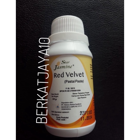 

Langsung Beliii Pasta Star Jasmine Re Velvet 1gr Perisa Pewarna Makanan Kue IG