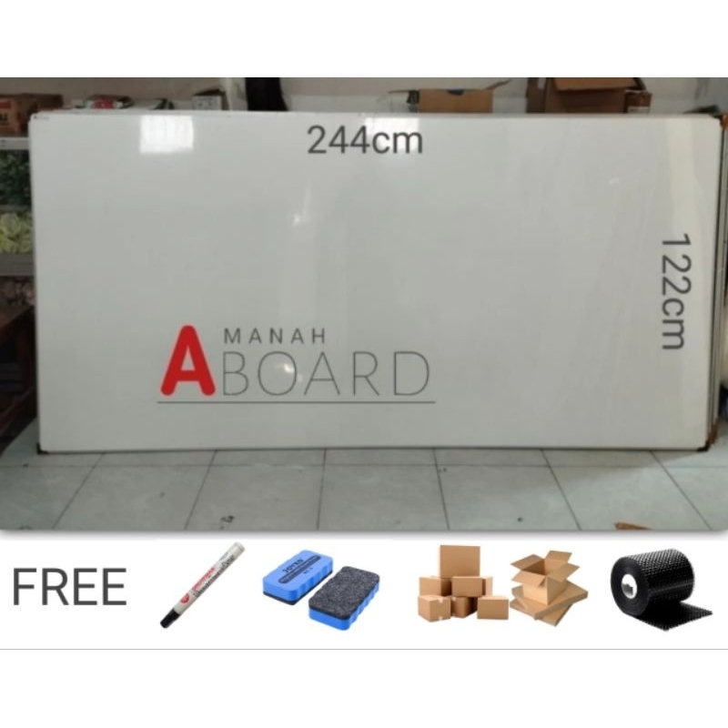 

Papan Tulis whiteboard jumbo 2 sisi (hitam & putih) Uk 120x240 cm