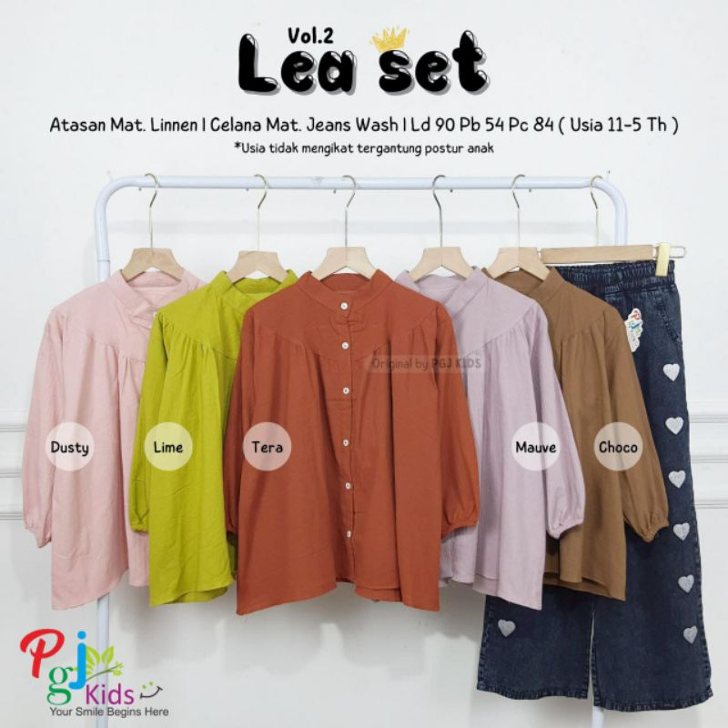 PGJ Kids - Lea Setelan Jeans Atasan Blouse Anak Remaja / setelan baju anak atasan kemeja polos Celan
