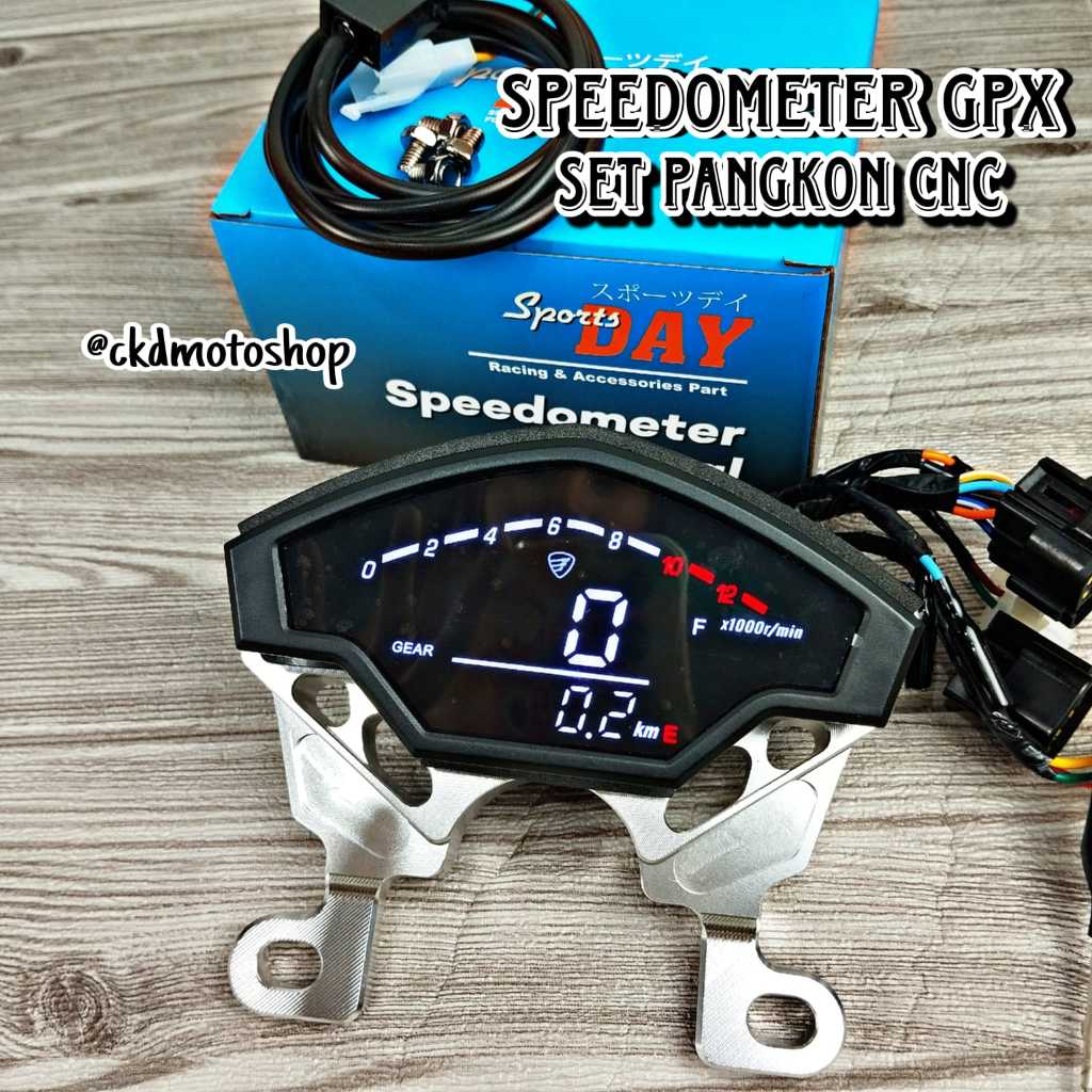 SPEEDOMETER GPX DIGITAL UNIVERSAL IMPORT SPIDO GPX FULL DIGITAL SET KABEL SENSOR SPEDO DIGITAL CB GL