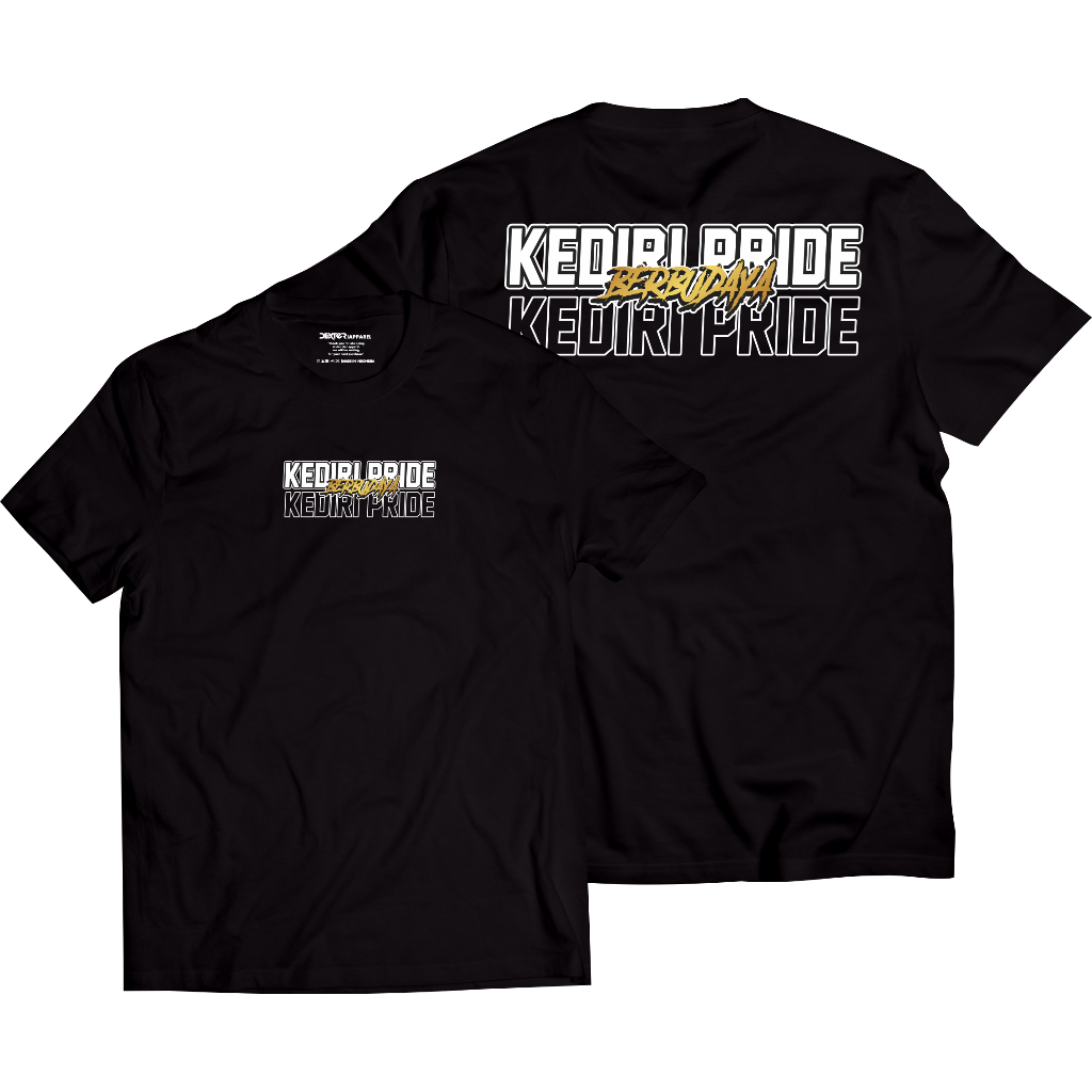 Kaos Kediri Pride Tshirt Kediri Kota Berbudaya Gold Version