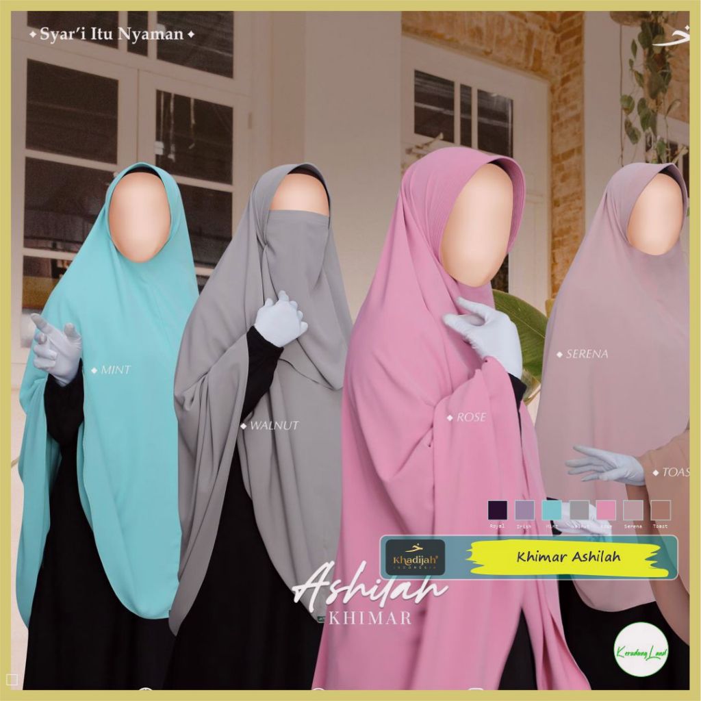 Khimar Ashilah Kerudung Hijab Niqab Cadar Syari Khadijah Indonesia