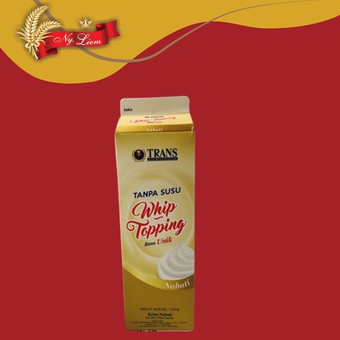 

Kirim sekarang TRANS KFI Whip Topping Whipping Cream Nabati GOLD 1kg GRAB