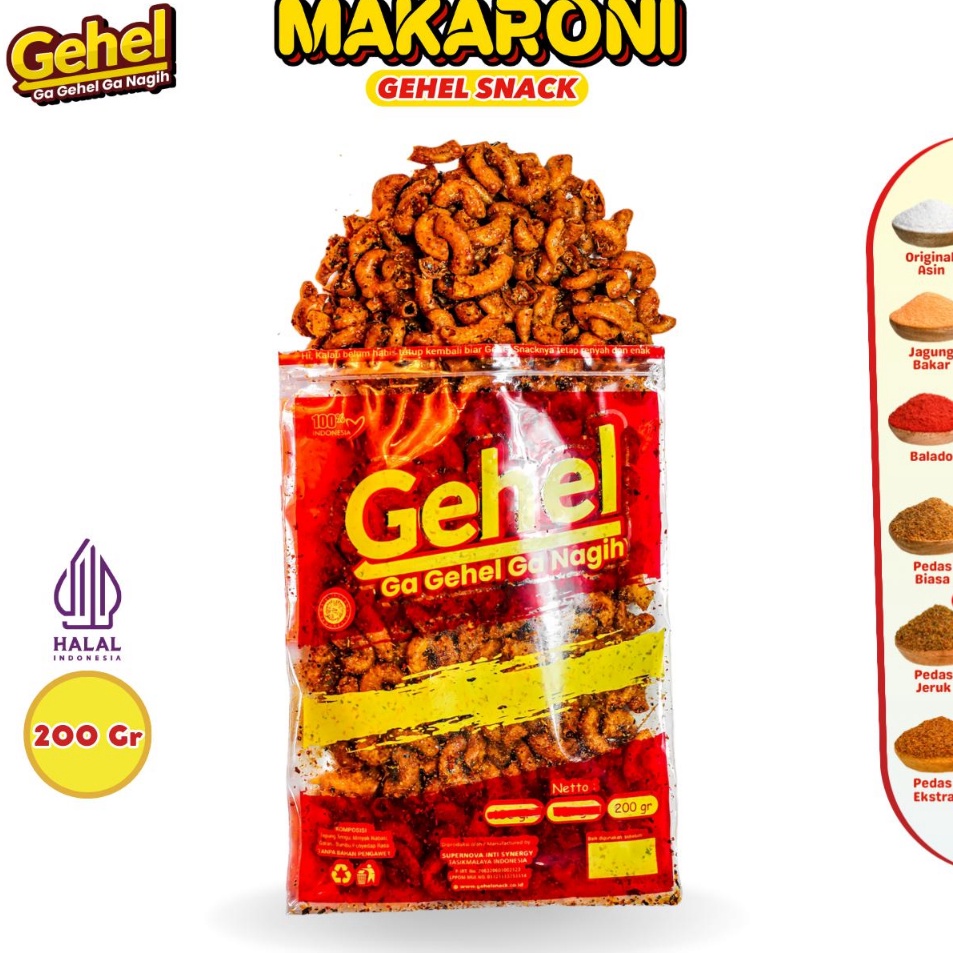 

Pesan aja Gehel Makaroni 2gr Makanan Ringan Grosir