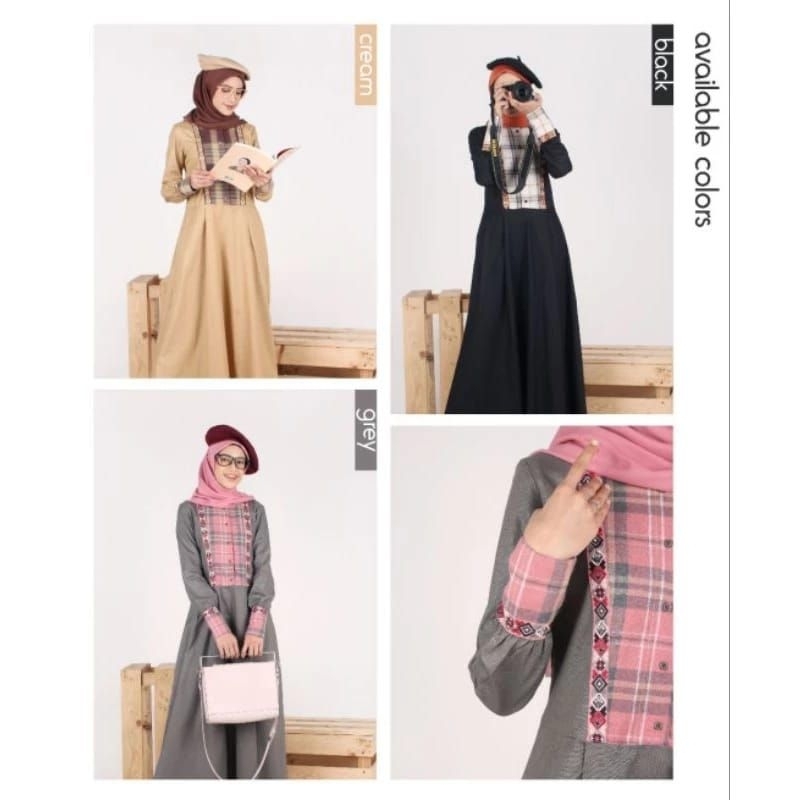 ABAYA DANNIS DEWASA A 230109 SIZE M, L, XL