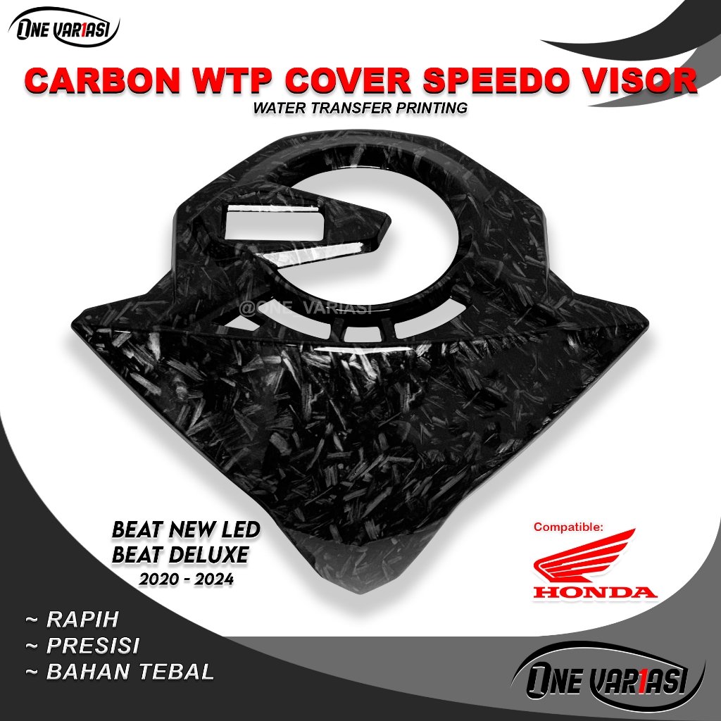 VISOR SPIDO BEAT BEAT LED NEW DELUXE CARBON FORGED COVER SPEEDOMETER BEAT DELUXE KARBON 2020/2024 FO