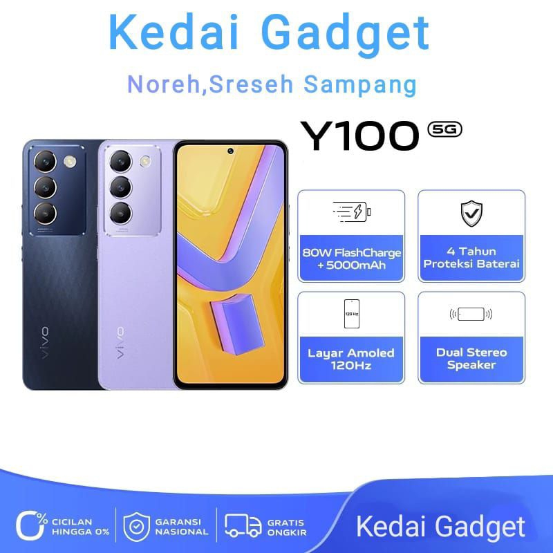 [new launch] Vivo y100 5G ram 8+8/128 GB | ram 8+8/256 GB