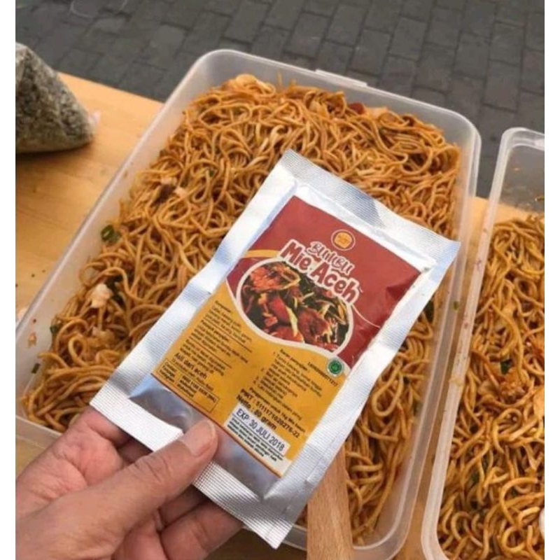 

ALUBU Bumbu Mie Aceh Original atau Pedas untuk 4 Porsi