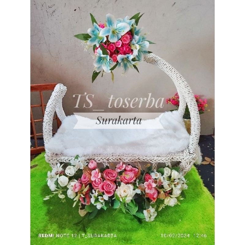 timangan aqiqah / keranjang ayunan rotan bayi / keranjang timangan aqiqah bayi untuk dekorasi aqiqah