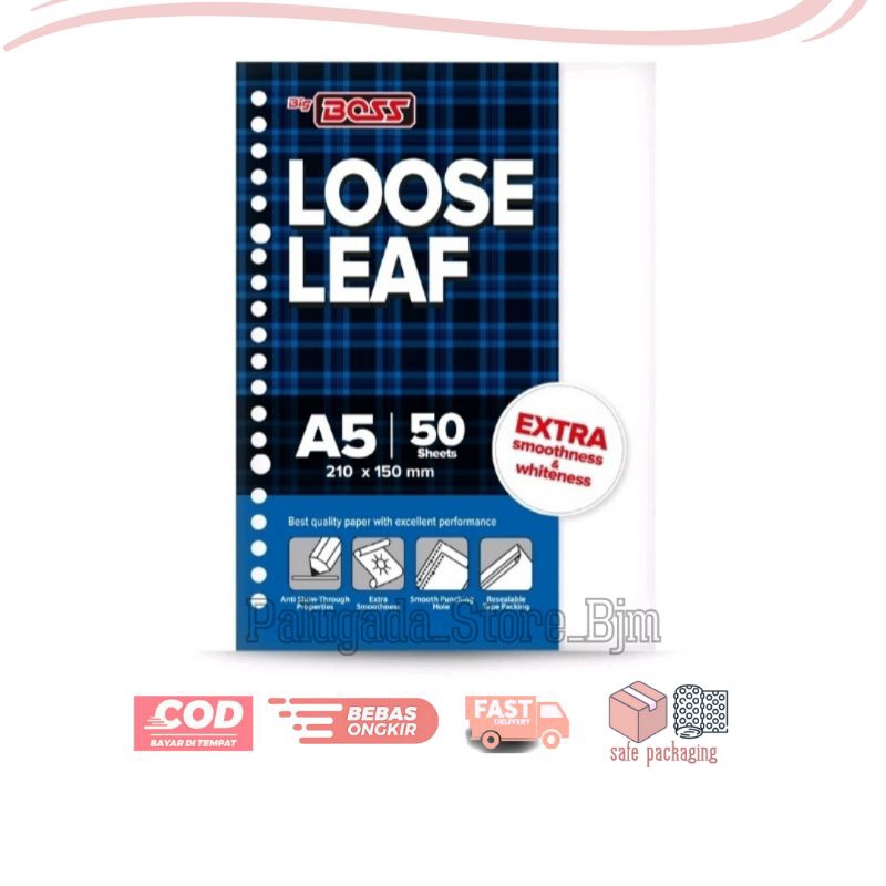 

Kertas Binder Polos A5 Loose Leaf Isi 50 Lembar