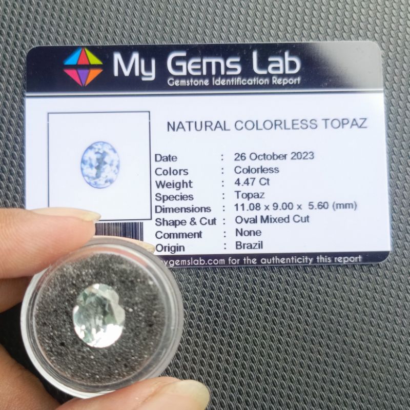 Natural Colorless Topaz Bermemo