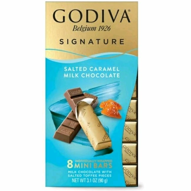 

GODIVA Signature Salted Caramel Milk Chocolate 8 Mini Bars 90g