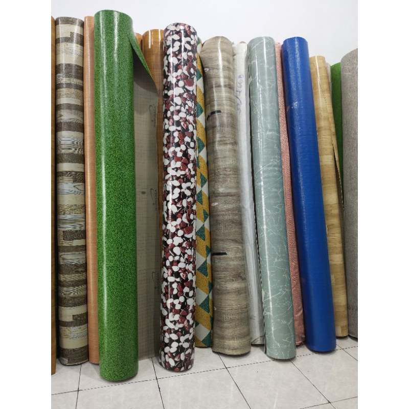 Karpet Terpal Perlak plastik vinyl tebal gulungan meteran untuk lantai lebar 2m WANGSAGA MALAYSIA