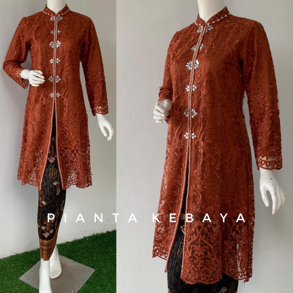 Kebaya tunik mewah part 2 tille payet mutiara | Kebaya sanghai busui | kebaya terbaru | kebaya moder