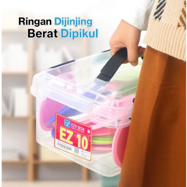 Box Container Cb 10 Liter Kontainer box Plastik murah Transparan Kotak Penyimpanan Barang Serbaguna 