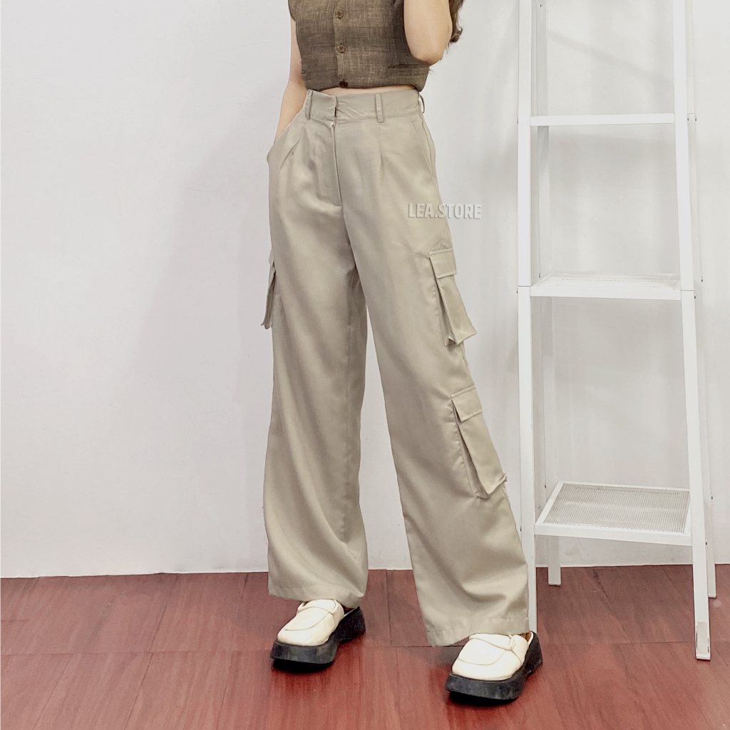 BONNIE CELANA CARGO / PANTS KULOT WANITA / LEA STORE