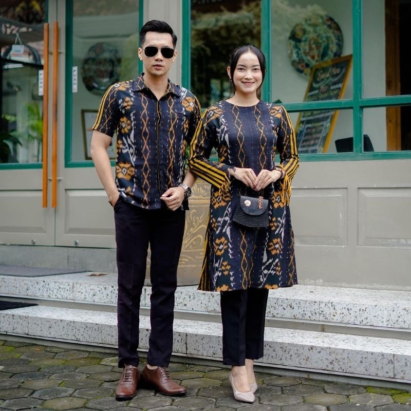 Set couple tenun etnik wanita jepara baju prewedding tenun jepara