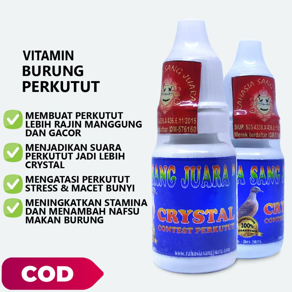 DOPING BURUNG PERKUTUT AGAR BURUNG LEBIH CEPAT GACOR 15ml