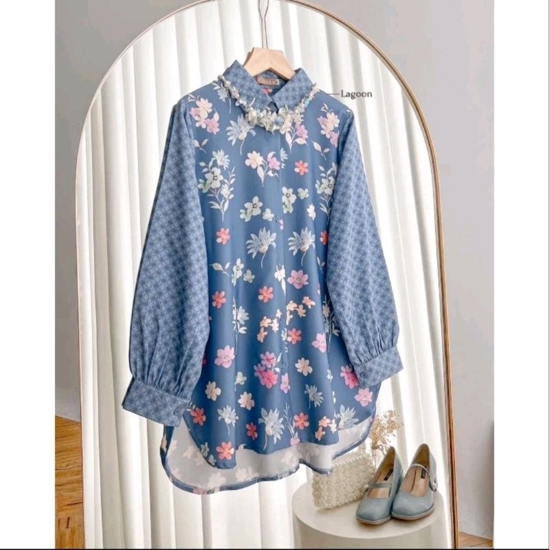 Kienka Sofie Signature Blouse Lagoon M