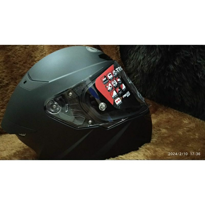 HELM KYT TT COURSE PLAIN (VISOR CLEAR) - BLACK DOFF (size L) - second