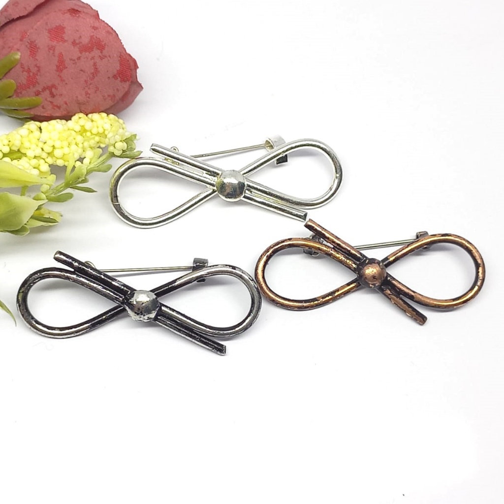 Bros Filigree Kebaya Jilbab Handmade Tembaga Krom Perak Asli Kotagede ID062