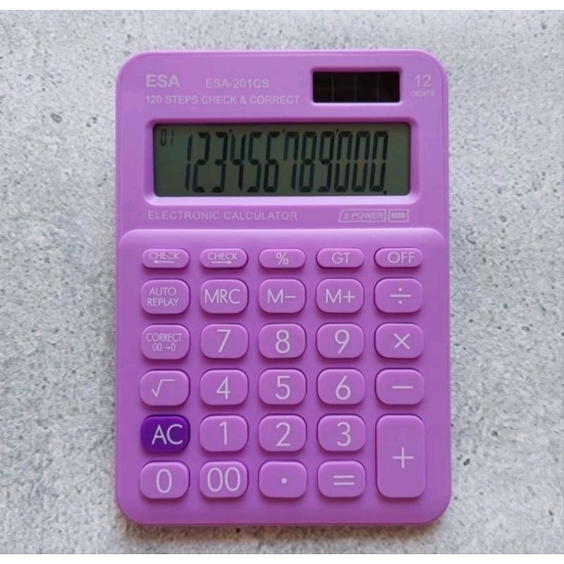 

COD-KALKULATOR ESA 201CS/KALKULATOR 12 DIGIT/CEK CORRECT